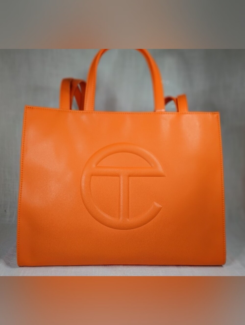 ✨ Gorgeous Orange Telfar Medium Shopping Bag NWT Vegan Leather Tote Unisex